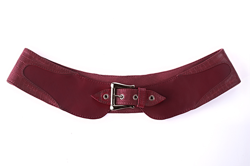 Dress small handbag in burgundy red leather - Rear view